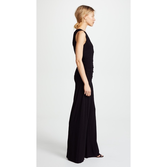 NORMA KAMALI Black Kamali Kulture Shirred Waist Jumpsuit - Picture 4 of 9